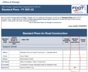 FDOT TTC Standard Plans Instruction
